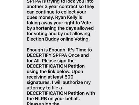 SPFPA Disneyland Local 1955 Members are Calling for a NLRB Decertification Election to Remove SPFPA International Union