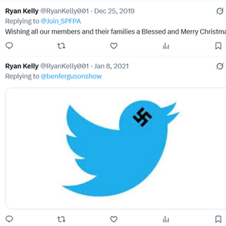 SPFPA Region 3 VP Ryan Kelly Swastika Twitter Post SPFPA #SPFPA #SPFPAUNION