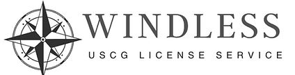 Windless Licensing Service logo with compass rose symbol for maritime branding
