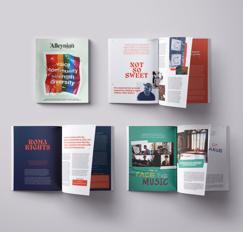 The Alleynian. Graphic Design. Layout. Magazine. Dulwich College.