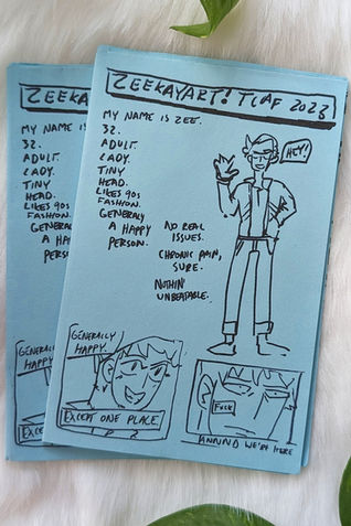 FEET ZINE (2023)
made at tcaf! it's about feet. my feet. lol.