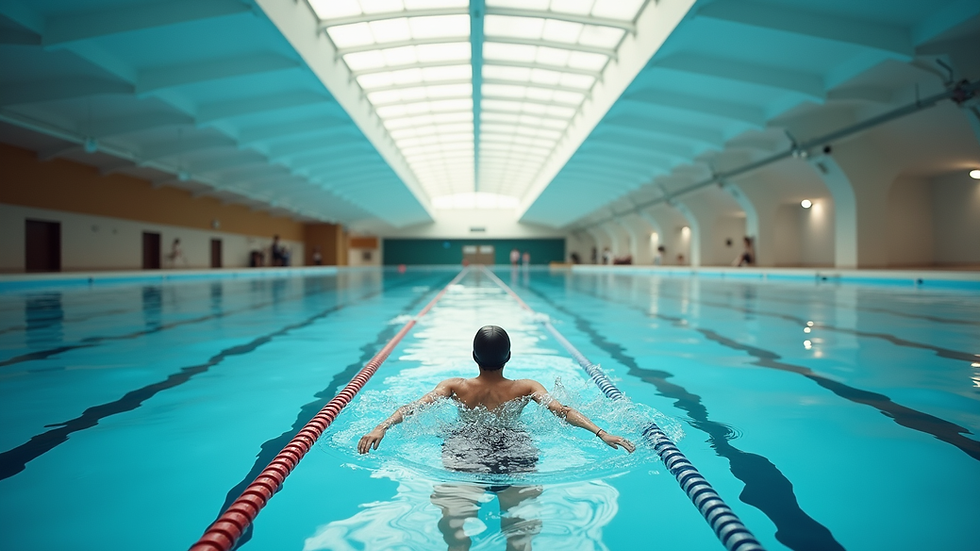 Vue en plongée d’une salle de sport moderne à Paris