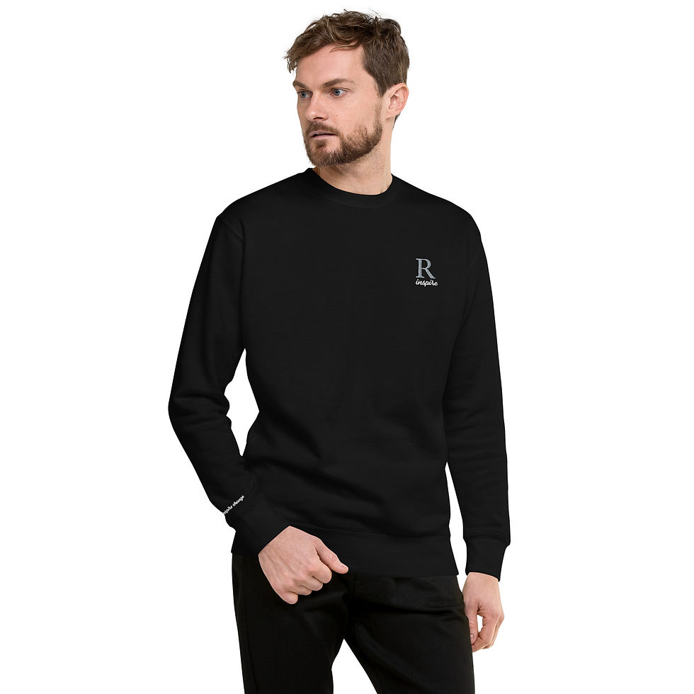 inspire with Initial R - Premium Sweatshirt