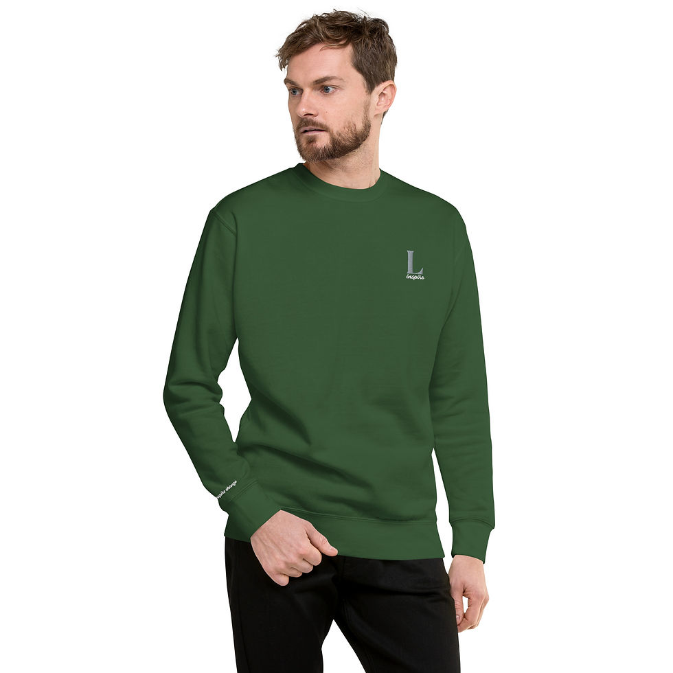 inspire with initial L - Premium Sweatshirt