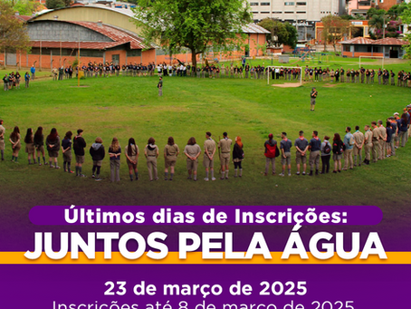 Últimos dias de Inscrições: Juntos pela água.