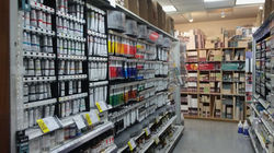 Paint aisle in Dick Blick DC