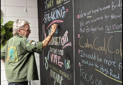 Illustrating the meeting room chalkboard