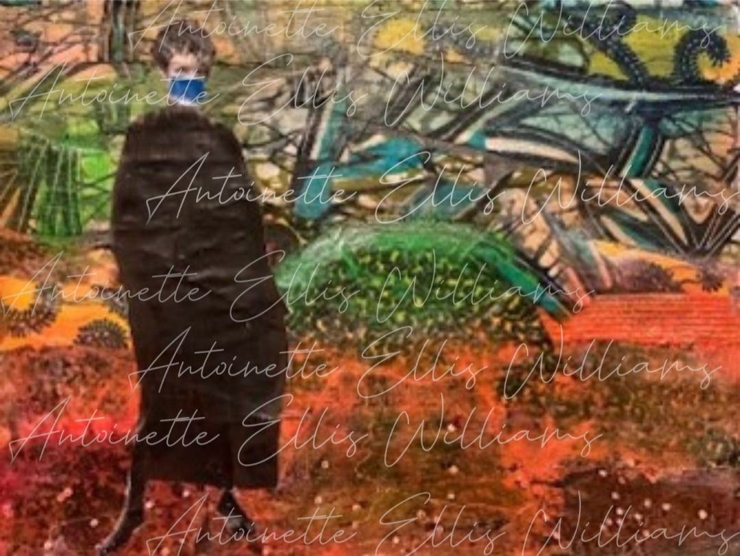 “A Walk in the Park” [Unframed] Mixed Media Collage on Canvas