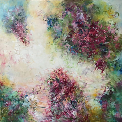 Oil on Canvas, Floral Painting, Abstract, Garden, Floral Art, Interior Design, Home Decor, Fine Art