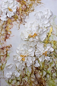 3D Floral Encaustic 22