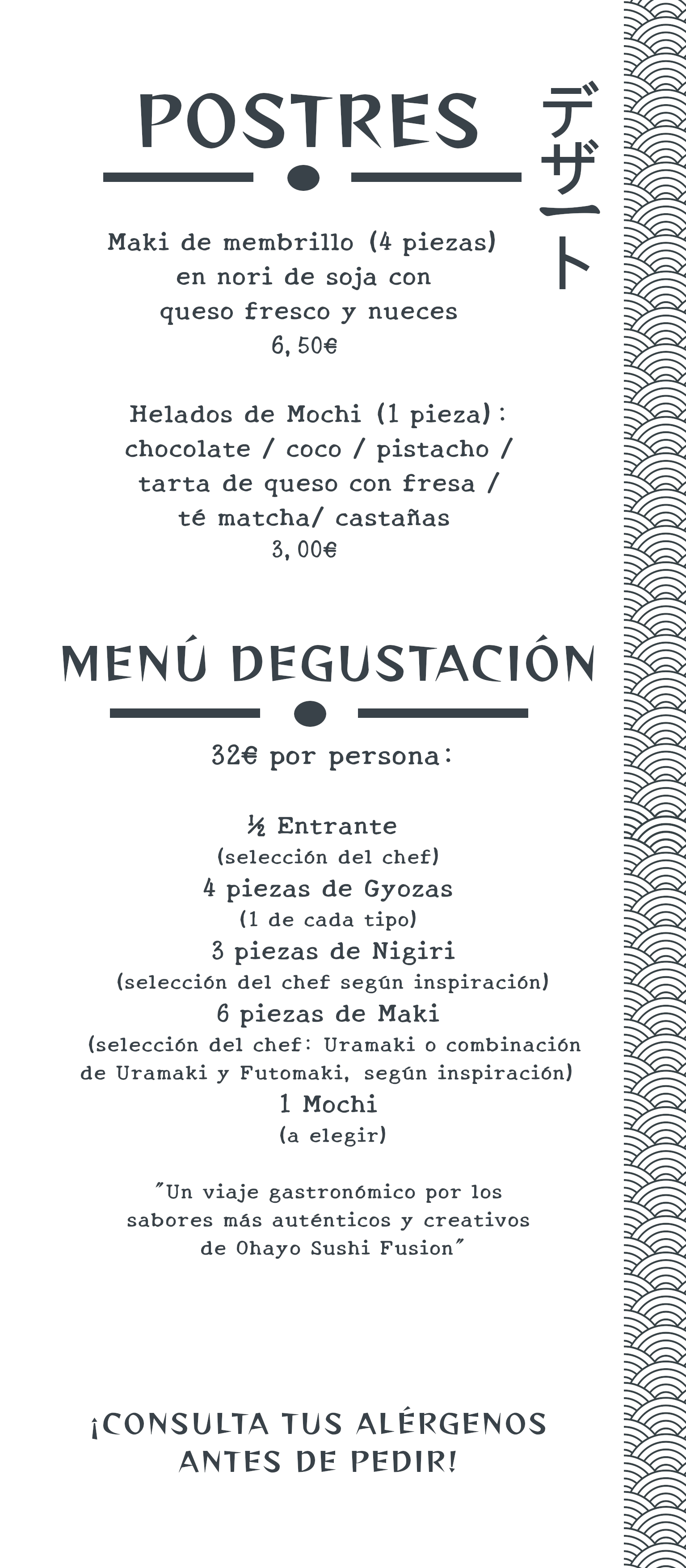 POSTRE MENU DEGUSTACION