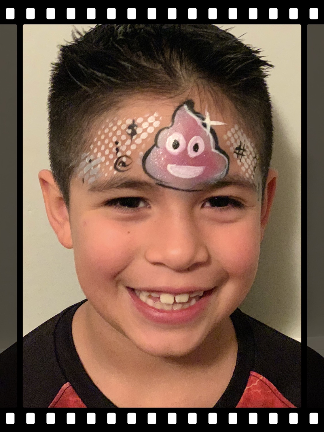 Rainbow Poop Emoji Facepaint