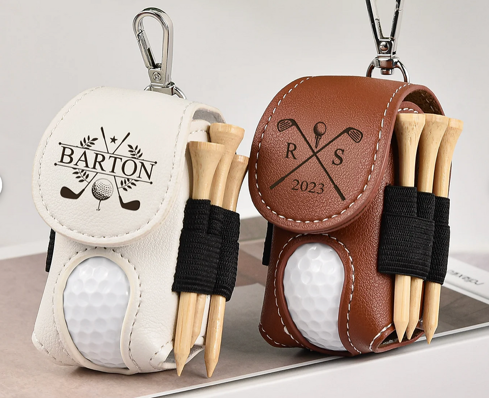 Personalized Golf Ball Pouch & Tee holder 