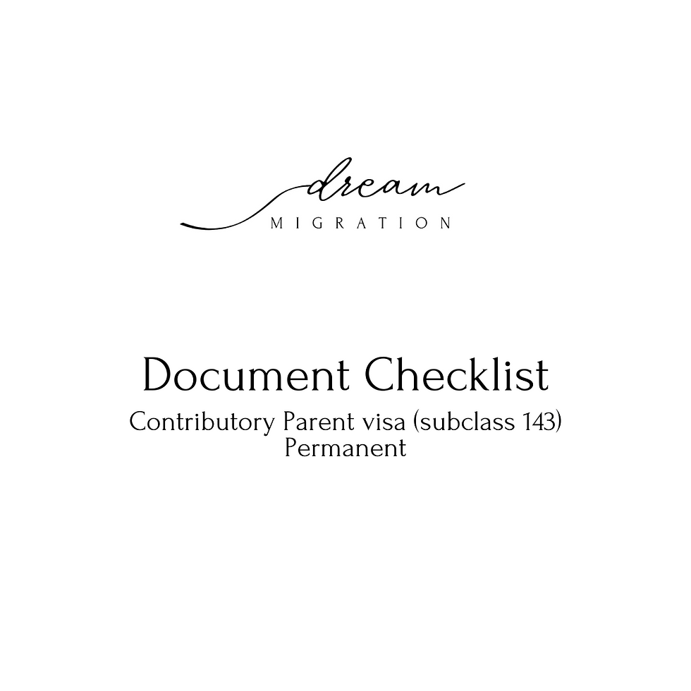 Contributory Parent Visa (subclass 143) - Permanent