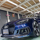 アウディ RS5 ボディ、窓ガラス磨き ガラスコーティング