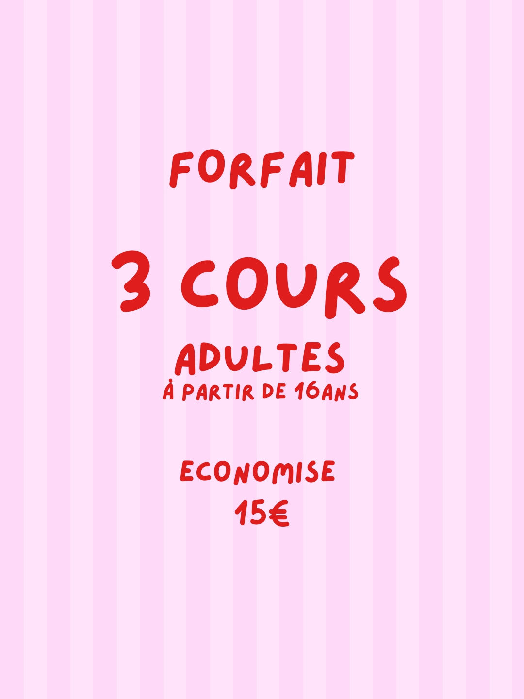 FORFAIT 3 COURS