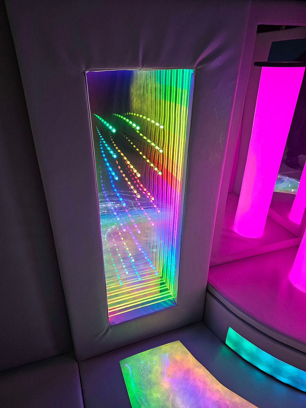 Thumbnail: Modular Sensory room Corner 1220 X 1220 LED Tube RAINBOW INFINITY mirror panel