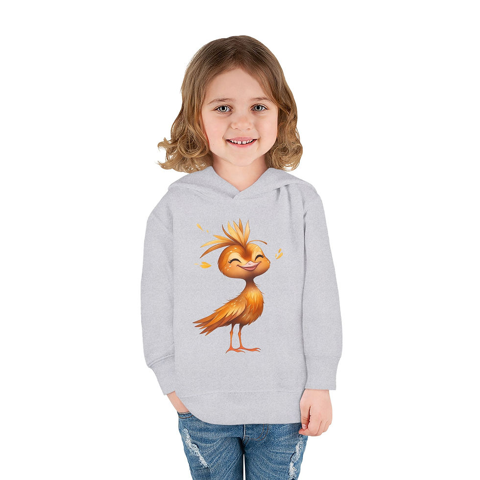 Thumbnail: Toddler Fleece Hoodie with Cheerful  Jacana Bird Design 🐦🌈