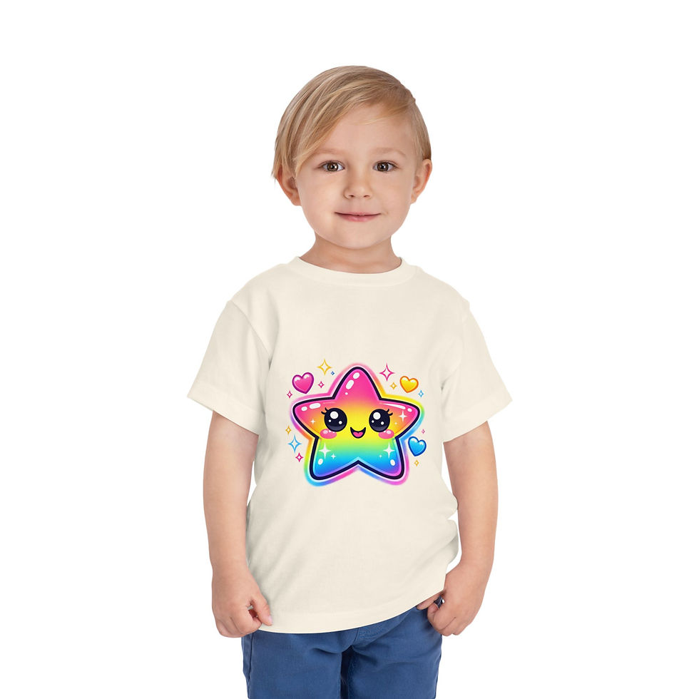 Thumbnail: Rainbow Kawaii Star Toddler Tee