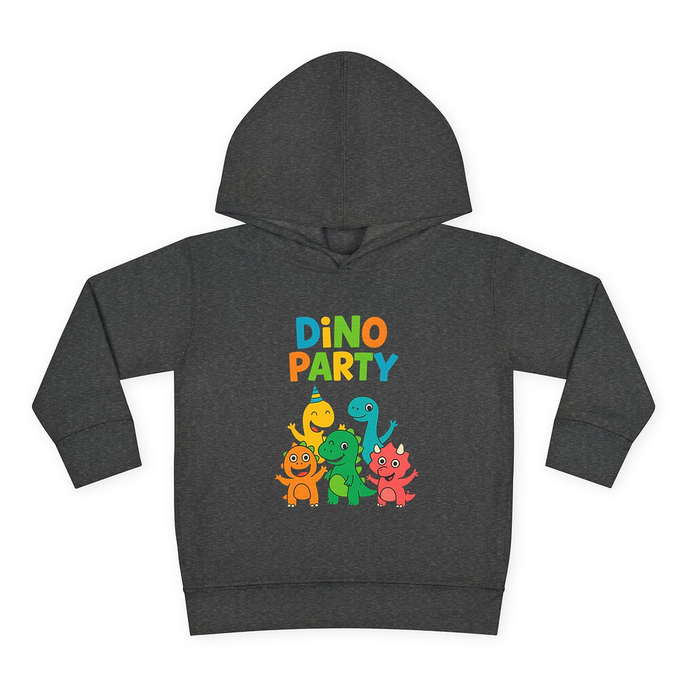 Thumbnail: Dino Party Toddler Hoodie 🦖💛