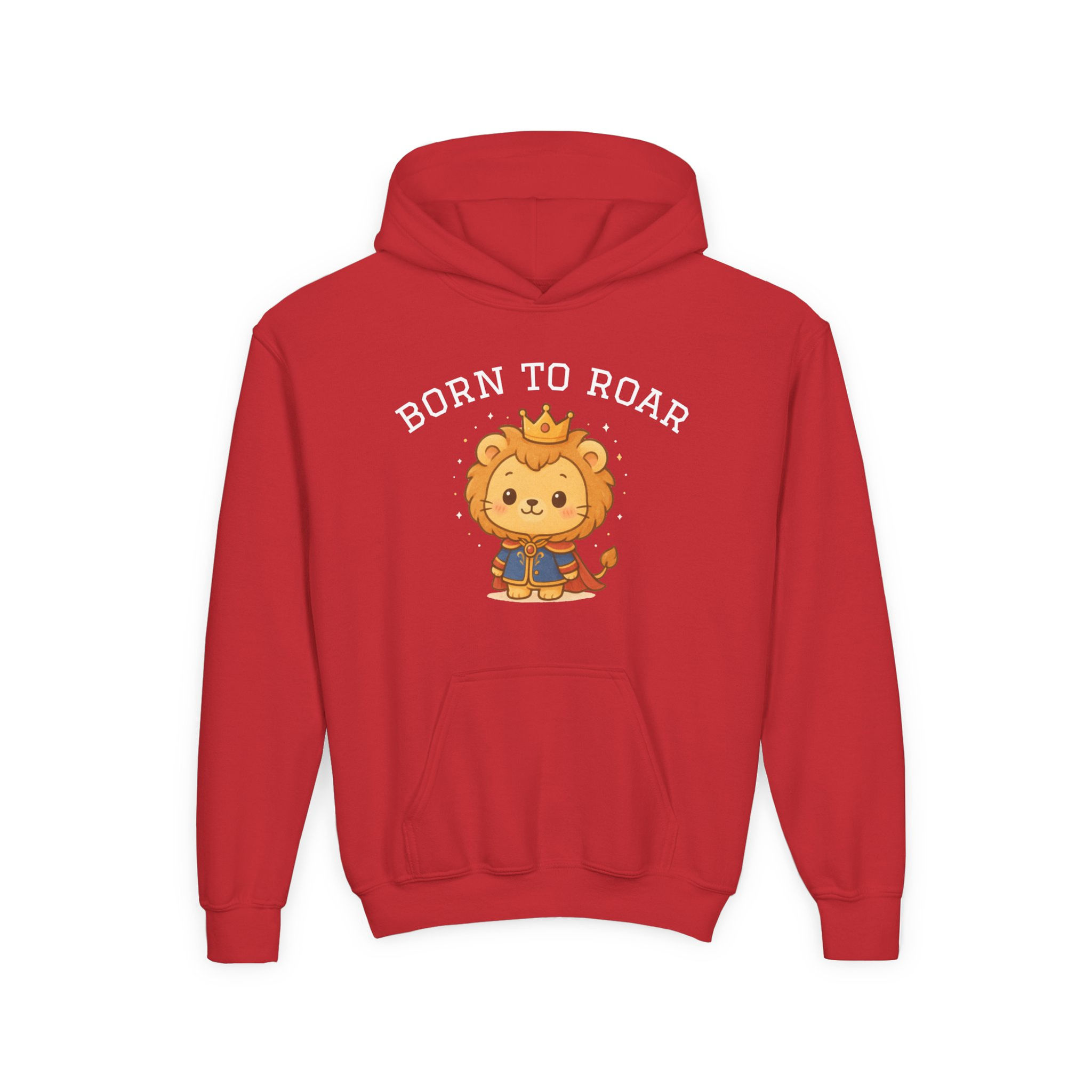 Youth Lion Hooded Sweatshirt - Born to Roar 🦁