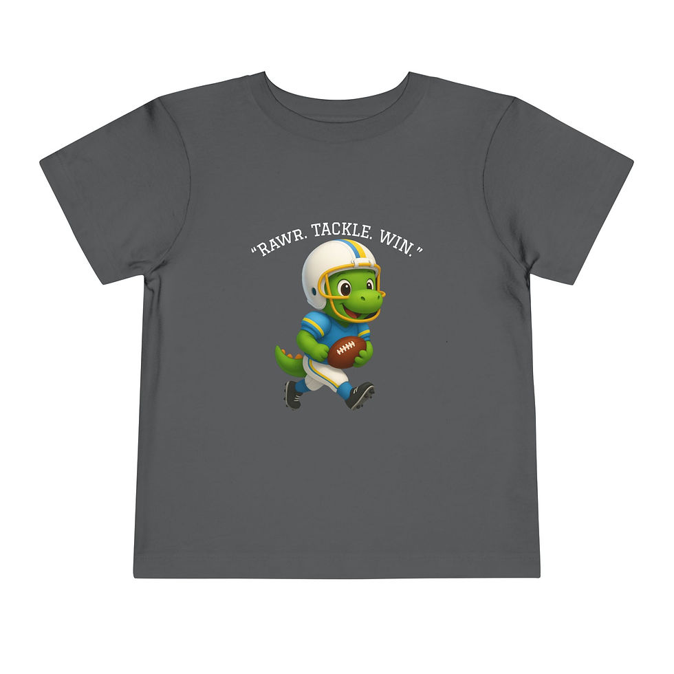 Thumbnail: 🏈Rawr Tackle Win" Dino Football Shirt