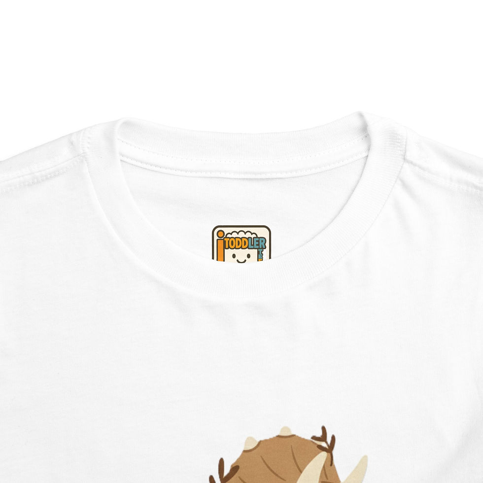 Thumbnail: Toddler Tee — Cute "Three Ceratop" Cartoon Triceratops Kids Shirt