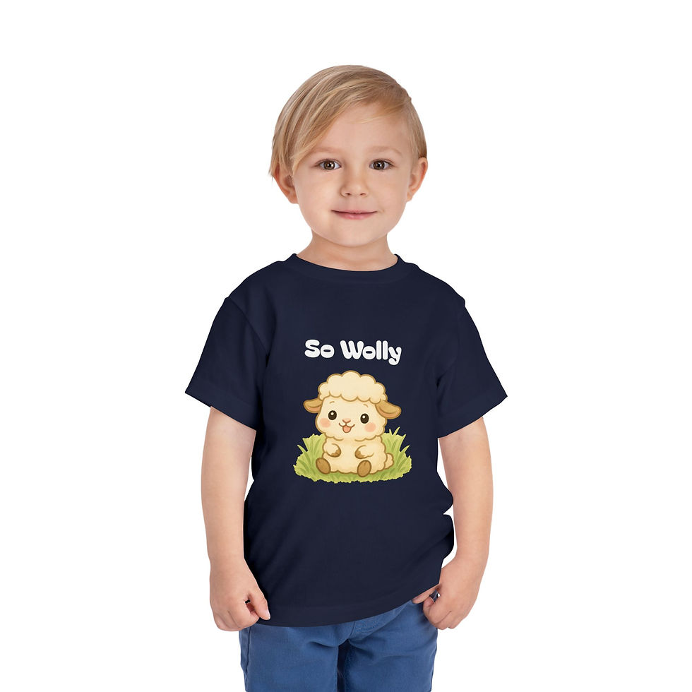 Thumbnail: Cute Toddler Tee with So Wolly Design