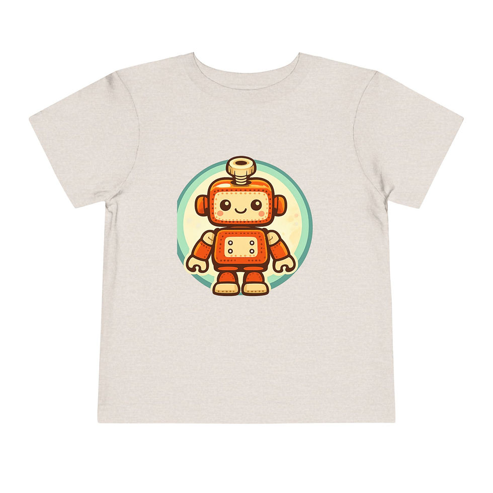 Thumbnail: Toddler Tee — Cute Retro Robot Graphic Shirt for Kids