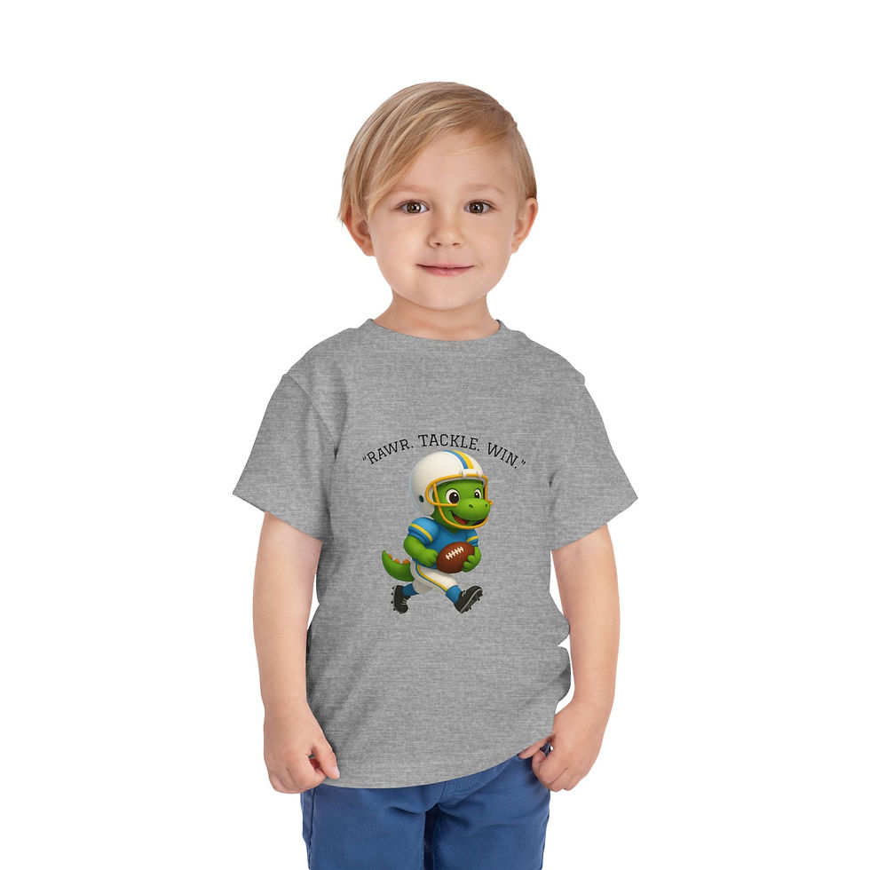 Thumbnail: 🏈Rawr Tackle Win" Dino Football Shirt