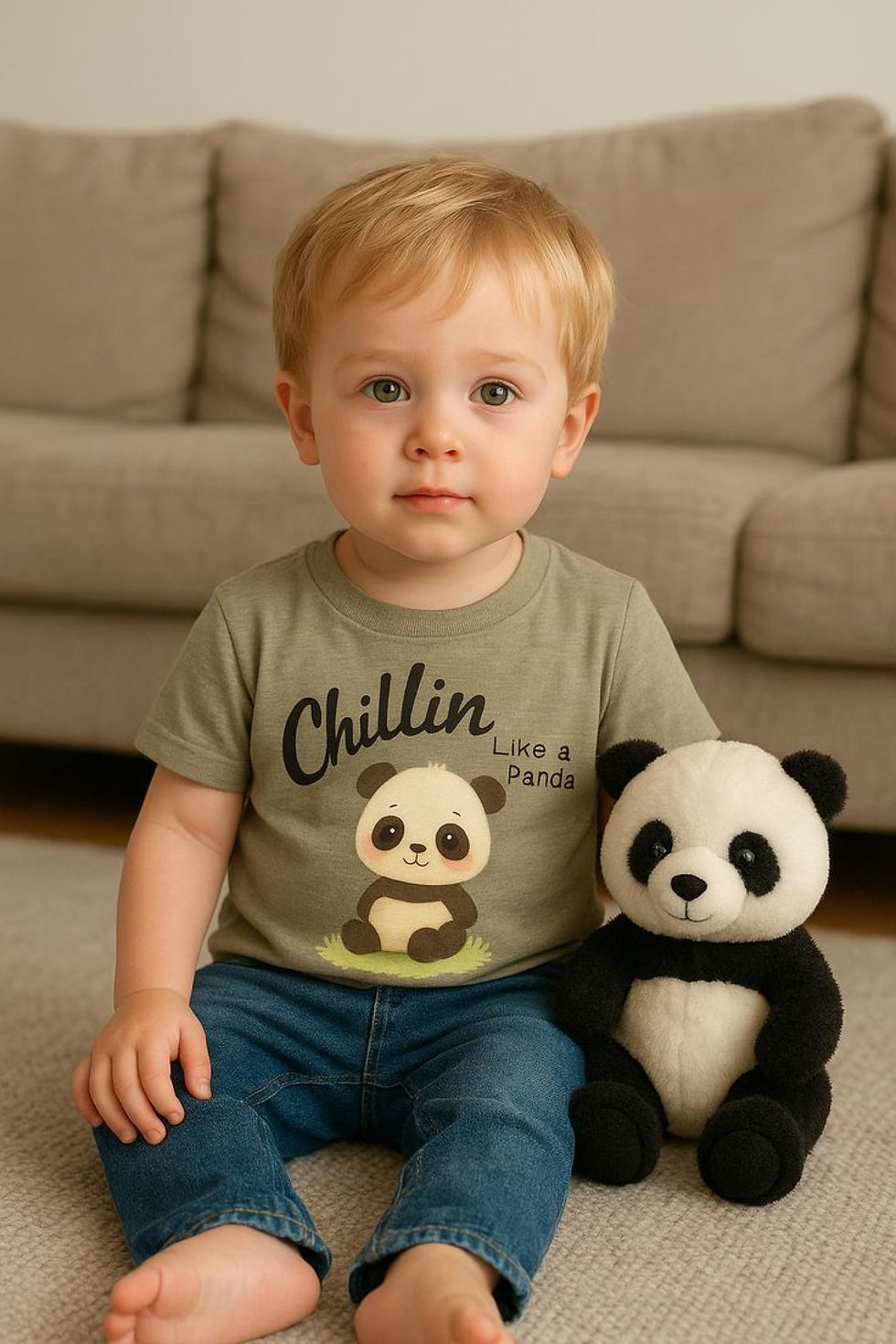 Cute Panda Boy Toddler Tee 🐼
