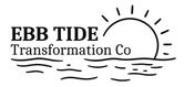ETTC Logo, calm ebbing water into sunset