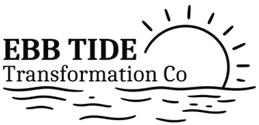 ETTC Logo, calm ebbing water into sunset