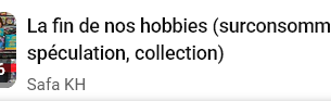 Les hobbies sous l'ère capitaliste