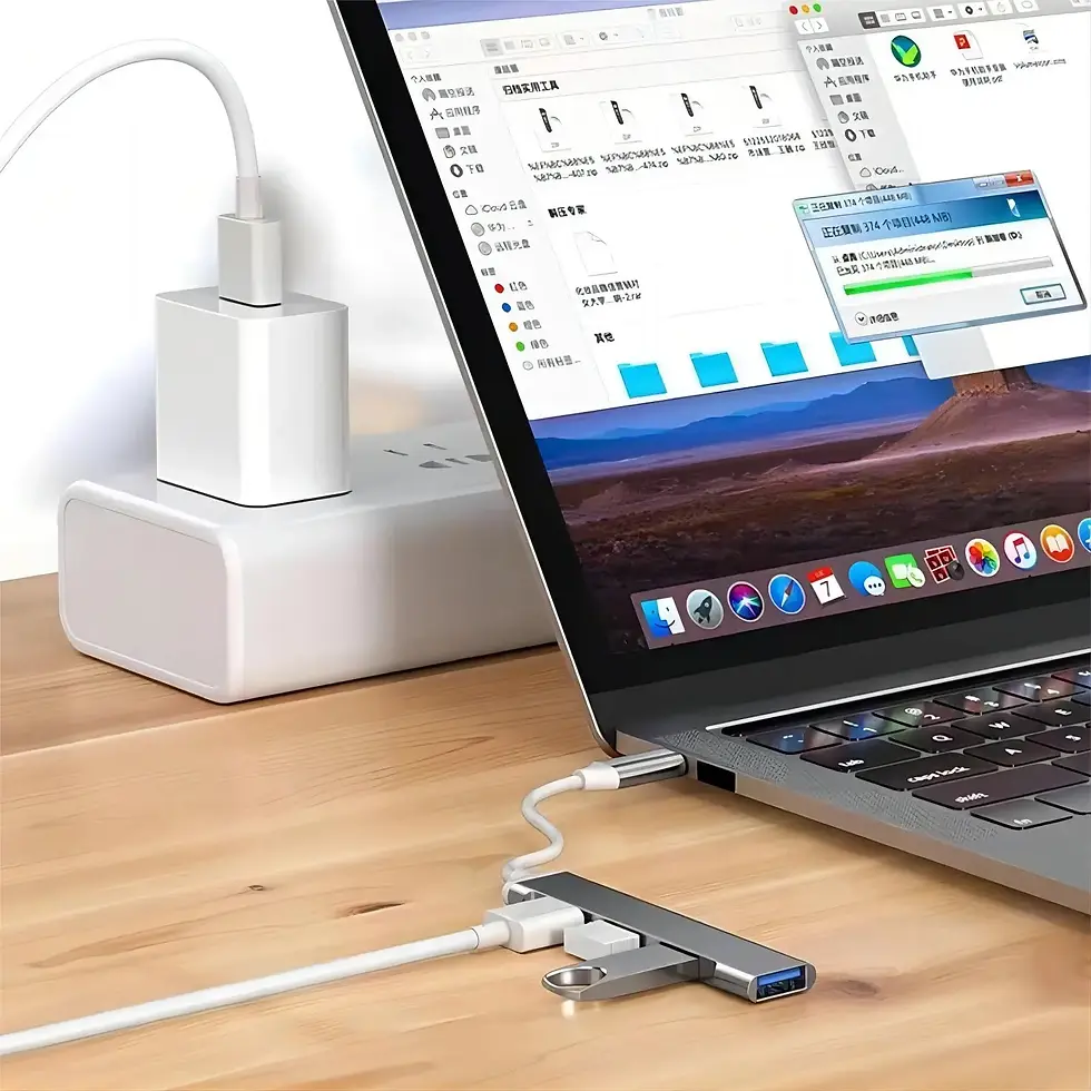 Thumbnail: 4 Ports USB HUB TYPE C Hubs USB C Docking Station USB 3.0 Splitter OTG Adapter 5