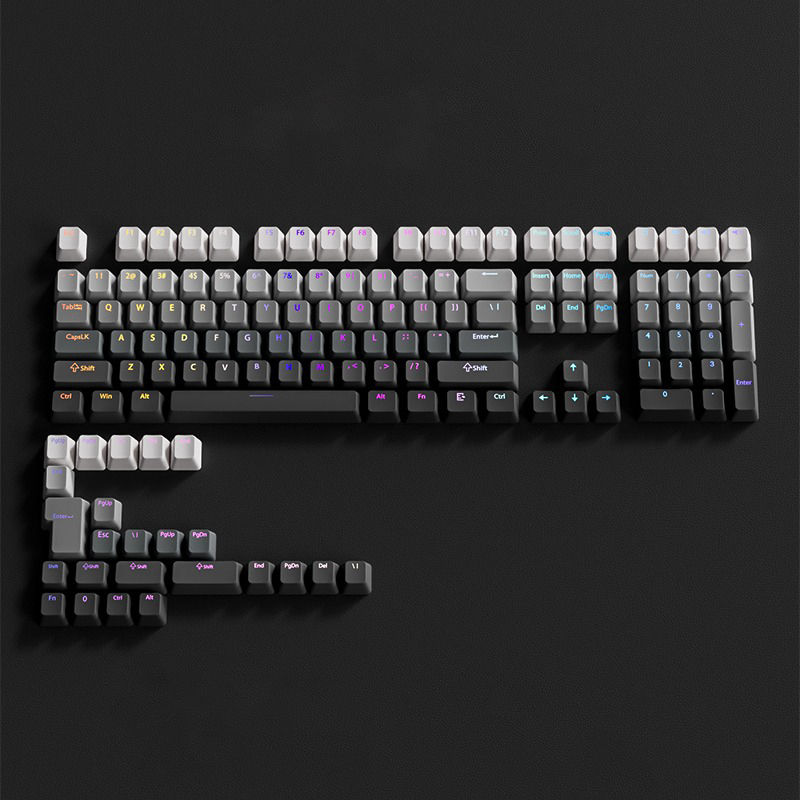 Thumbnail: Black Pink Gradient Keycaps For Cherry Mx Switch Mechanical Keyboard OEM Profile