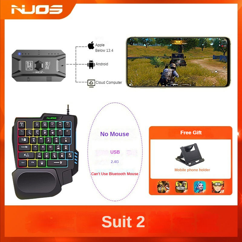 Thumbnail: M1 Pro Mobile Phone Game Converter Gaming Keyboard Mouse Controller BT V5.0 Prog