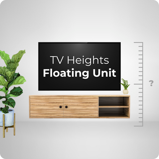 TV wall mounting heights when pairing with your floating unit