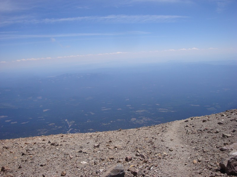 Facing the descent from the top of Misery Hill.