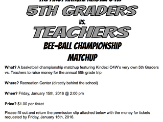 5th Grade Vs. Teacher BEEball Game!