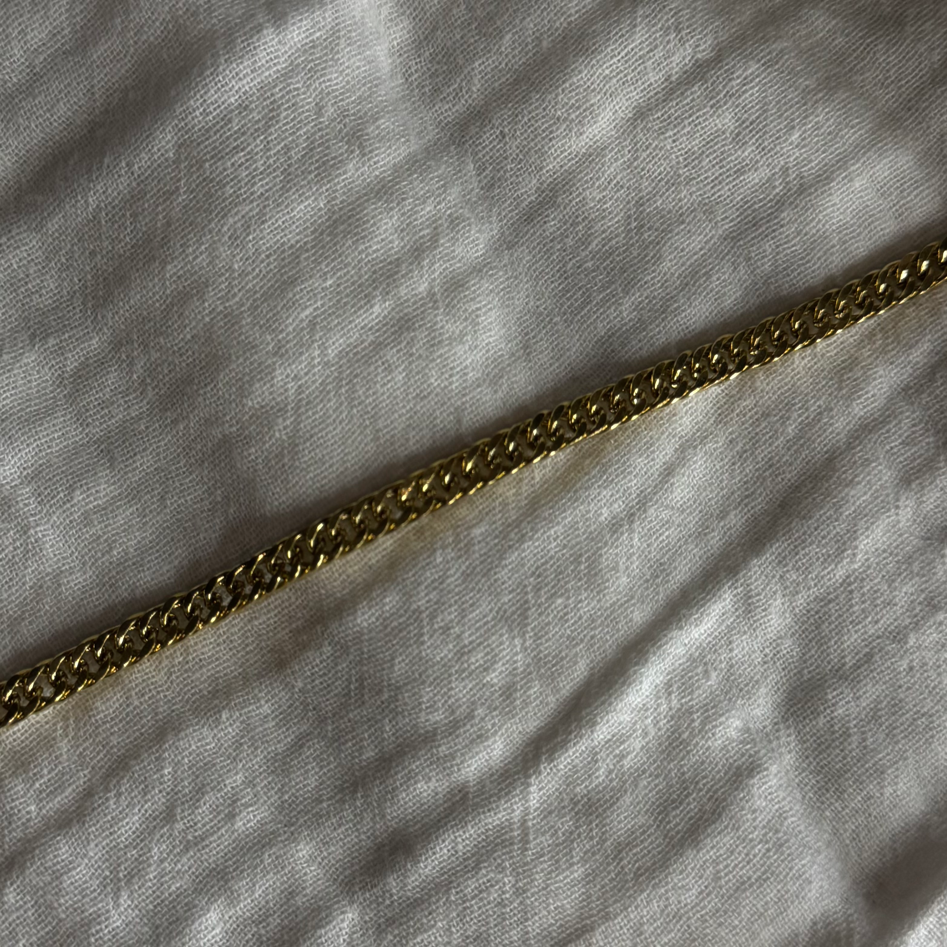 Chaîne gourmette plate en acier inoxydable