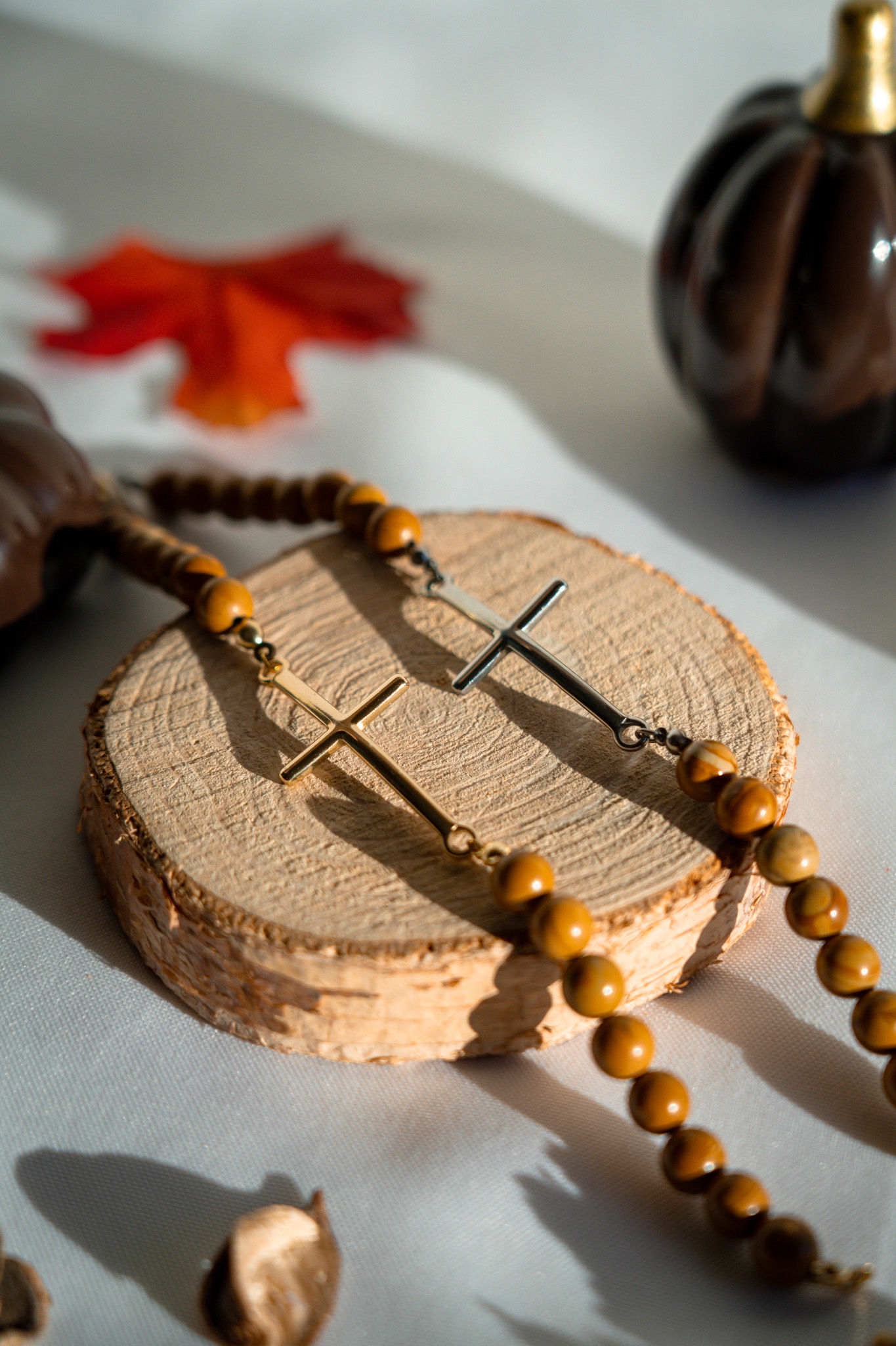 Bracelet Homme Chrétien - Perles de Pierre Naturelle