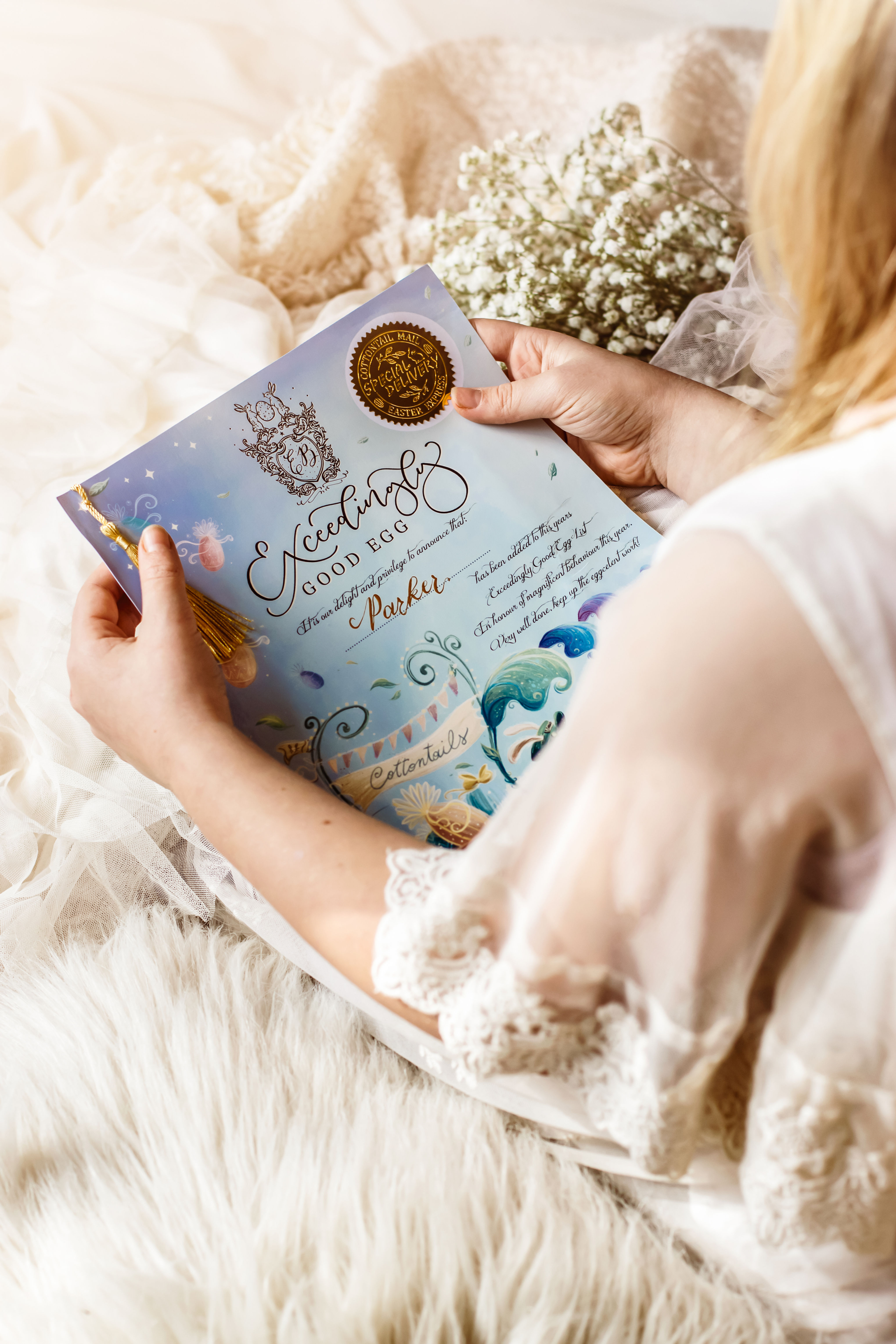 'Exceedingly Good Egg' Certificate - Hand scribed