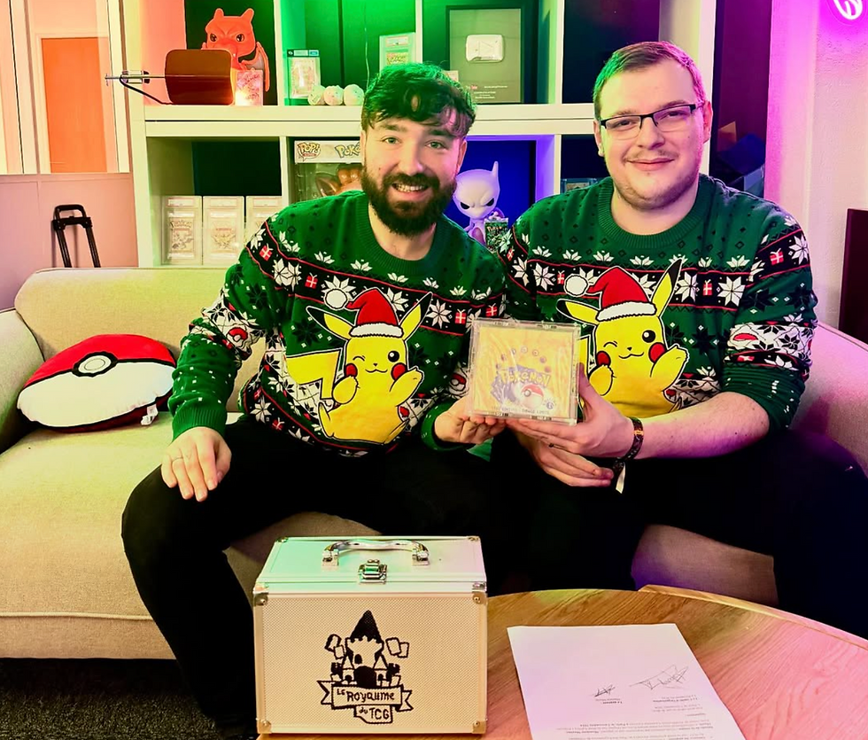 Maxime, le grand gagnant de la display Set de Base ed1, avec David Lafarge.