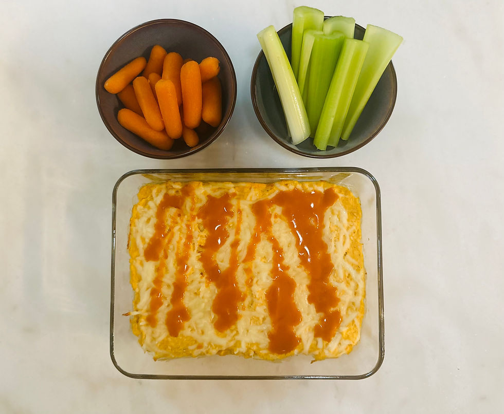 BYOV - Healthy Buffalo Chicken Dip with veggies