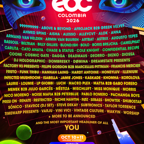 EDC Colombia anuncia más de 80 artistas para su edición debut, que se celebrará del 10 al 11 de octubre de 2026.