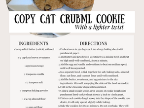 Here is my lightened-up version of the CopyCat Crumbl Cookie