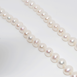 White Pearl Sterling Silver Magnetic Clasp Necklace