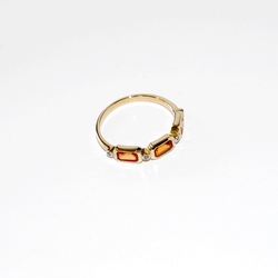Orange Sapphire Yellow Gold Ring