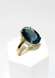 London Blue Topaz Yellow Gold Ring